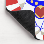 朝日の幸運でかわいいneko猫 マウスパッド (コーナー)