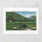 朝日の彫像に挨拶しているインディアン ポストカード (正面)