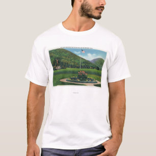 朝日の彫像に挨拶しているインディアン Tシャツ
