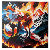 朝日の暑さが彼女の顔を暖める時 タイル (正面)