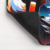 朝日の暑さが彼女の顔を暖める時 マウスパッド (コーナー)