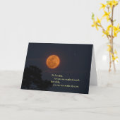 朝日の満月、「気高い」グリーティングカード カード (黄色い花)