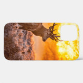 朝日の赤鹿，鹿，動物，野生動物，ナチュ Case-Mate iPhoneケース (裏面 (横))