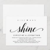 朝日を浴びて、結婚式の秘密の誓いへの招待 招待状 (正面/裏面)