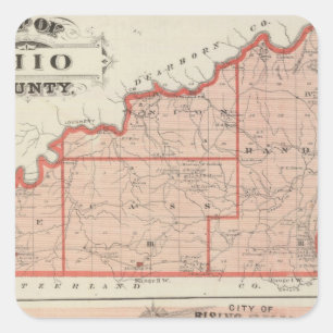 朝日市が付いているOhio郡の地図 スクエアシール
