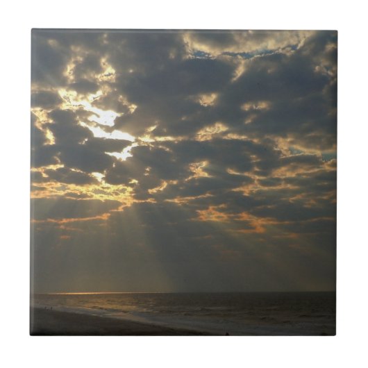 朝日曜日および海 タイル (正面)