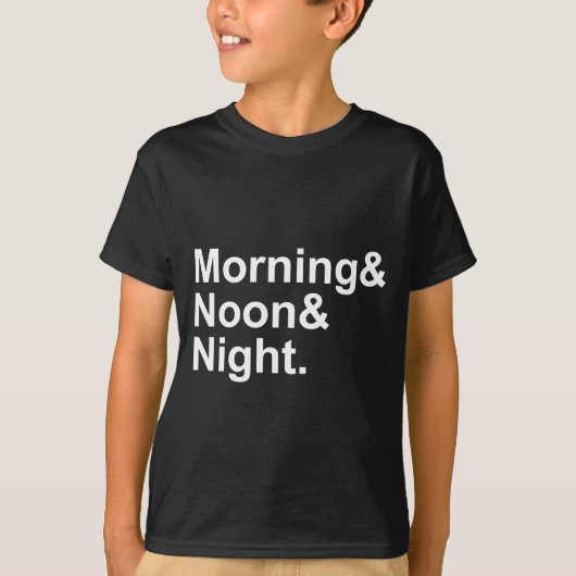 朝昼夜の一般的なフレーズ表現 Tシャツ (正面)