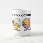 朝昼晩夜にだけ飲む コーヒーマグカップ (中央)