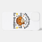 朝最高の食にパイを食べ出す言い訳 iPhoneケース (裏面横)