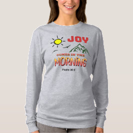朝来の喜び- Psalm 30:5 Tシャツ