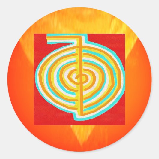 朝来：チョクレイ霊気癒しシンボル ラウンドシール (正面)