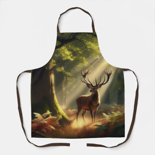 朝林の鹿 エプロン (正面)