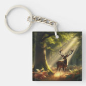 朝林の鹿 キーホルダー (正面)