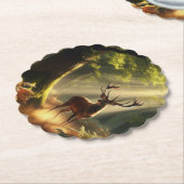 朝林の鹿 ペーパーコースター (アングル)