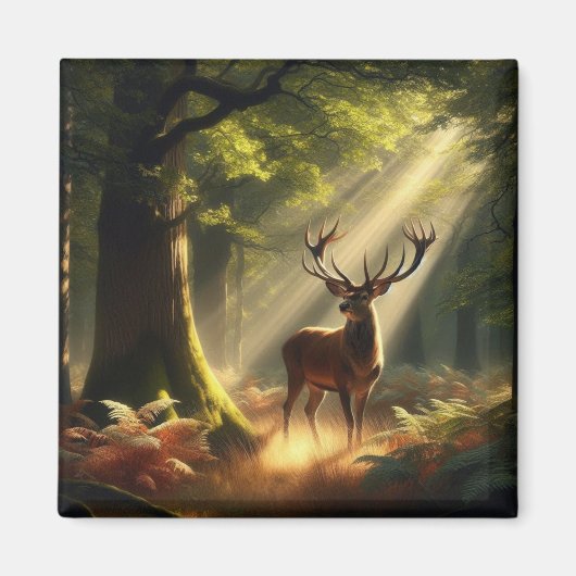 朝林の鹿 マグネット (正面)