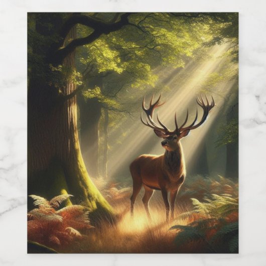 朝林の鹿 ワインラベル (シングルラベル)