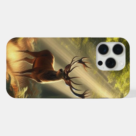 朝林の鹿 iPhoneケース (裏面横)