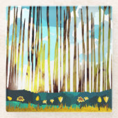 朝林 ガラスコースター (正面)