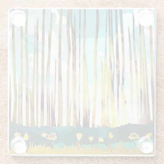 朝林 ガラスコースター (裏面)