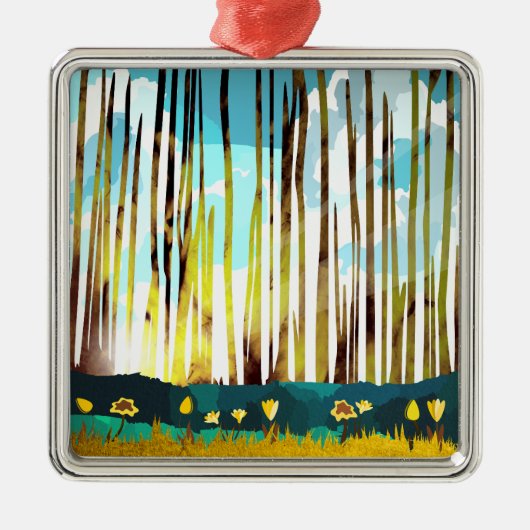 朝林 メタルオーナメント (正面)