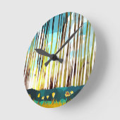 朝林 ラウンド壁時計 (傾斜)