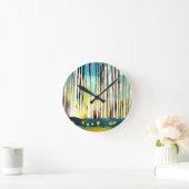 朝林 ラウンド壁時計 (ホーム)