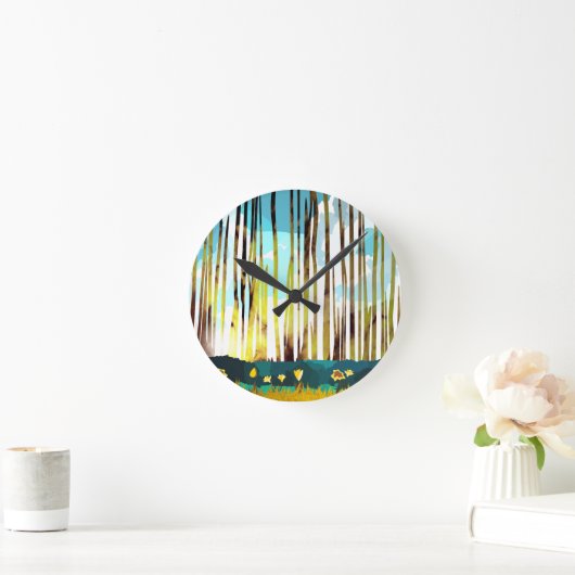 朝林 ラウンド壁時計 (ホーム)