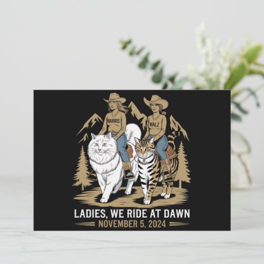 朝焼けに乗ろう カマラ・ハリス ウォルズ 猫好きの女性たち 招待状 (スタンド正面)