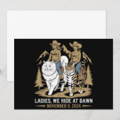 朝焼けに乗ろう カマラ・ハリス ウォルズ 猫好きの女性たち 招待状 (正面/裏面)