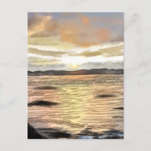 朝焼けの海 ポストカード (正面)