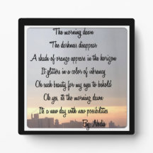 朝焼けプラーク