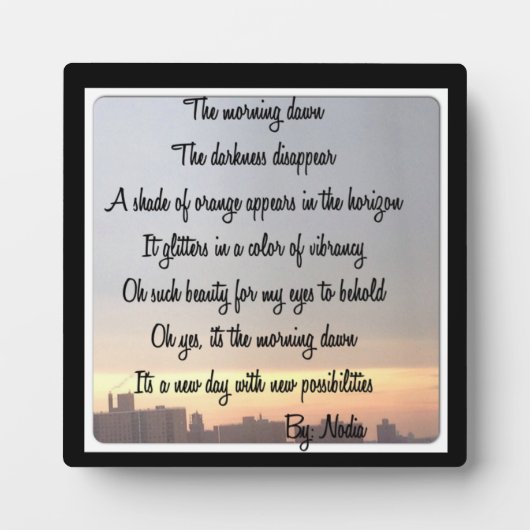 朝焼けプラーク フォトプラーク (正面)