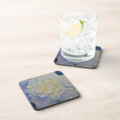 朝焼け |白い牡丹の水絵画色 コースター (右側)