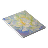 朝焼け |白い牡丹の水絵画色 ノートパッド (アングル)