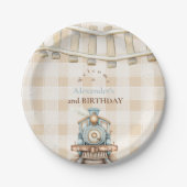 朝王列車2歳の誕生日 ペーパープレート (正面)