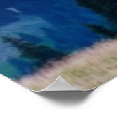 朝空威厳のある下の山の風景 ポスター (角)