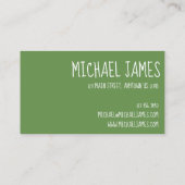 朝草の露の雨の自然写真 名刺 (裏面)