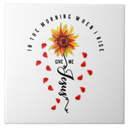 朝起きた時には、イエス·ヒ与えンフラワー タイル