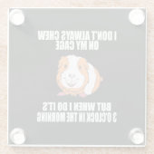 朝遊は牛豚と一緒 ガラスコースター (裏面)