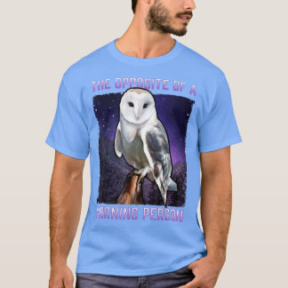 朝野鳥の夜の向かいの雪ふくろ Tシャツ
