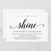朝陽が輝く、結婚式の秘密挙式招待状 招待状 (正面/裏面)