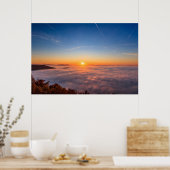 朝雲の上を覗く太陽 ポスター (キッチン)