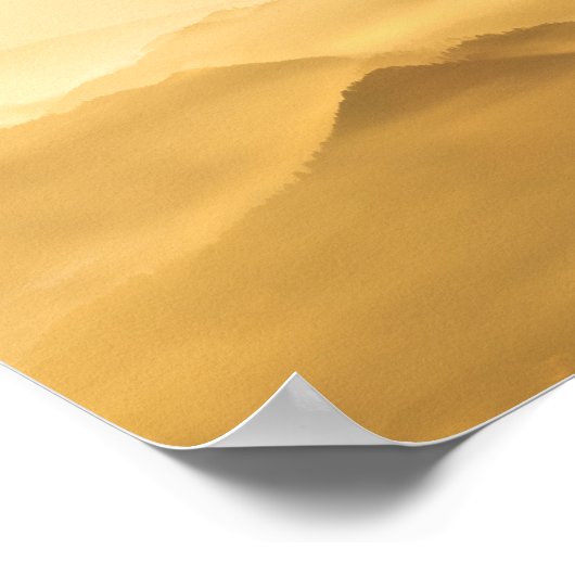 朝霧の丘層の日の出 ポスター (角)