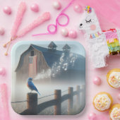 朝霧の中で歌うブルーバード ペーパープレート (パーティー)