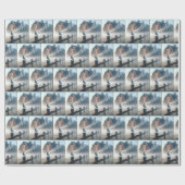 朝霧の中で歌うブルーバード ラッピングペーパー (フラット)