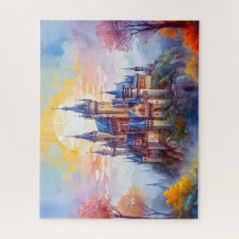 朝霧の中の古い魔法の城 ジグソーパズル