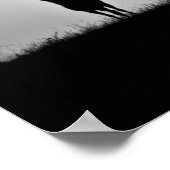 朝霧の中の鹿の姿 ポスター (角)