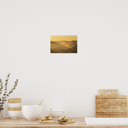 朝霧輝くの日の光 ポスター (キッチン)