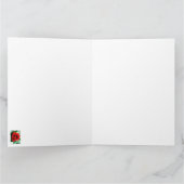 朝露に濡れた赤いバラ カード (内部)