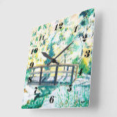 朝露/サール スクエア壁時計 (傾斜)